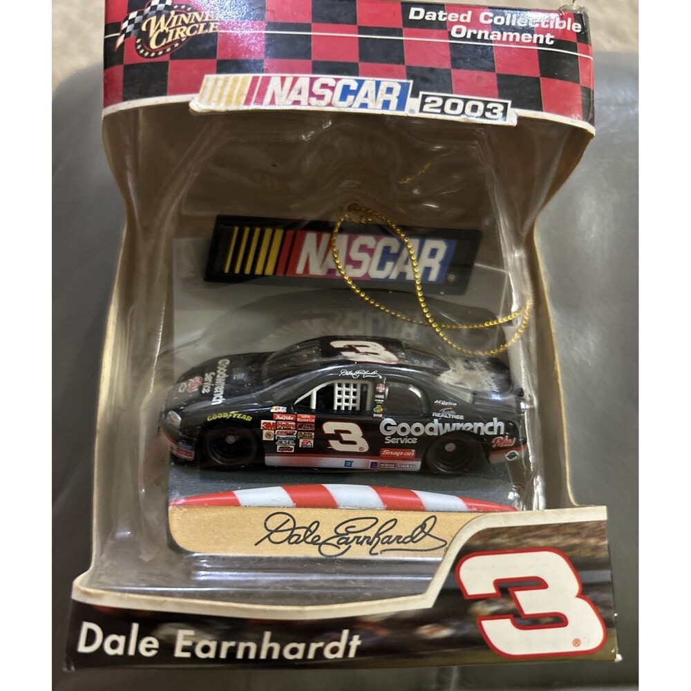 Dale Earnhardt Xmas Ornament Nascar 2003 Dated Collectable Winners Circle Car